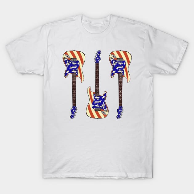 Triple USA Stratocaster T-Shirt by saintchristopher